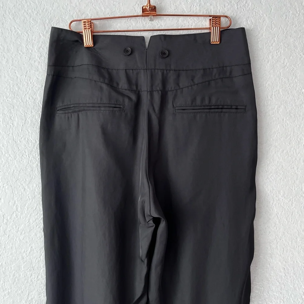 Helmut Lang Dress Pants Gray Tapered Leg Pleated High Waisted Loden size 2 - Picture 10 of 15